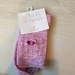 Pink NWT Tavi noir ankle sticky socks